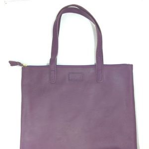 JM New York  Leather Zippered Tote Bag Travel