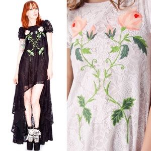 Wildfox White Label West Was Won Black Lace Dress