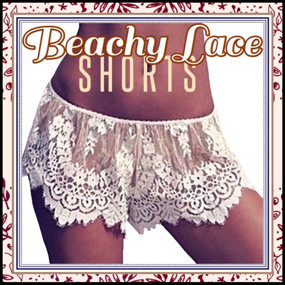 Beachy Lace Shorts - Picture 1 of 4
