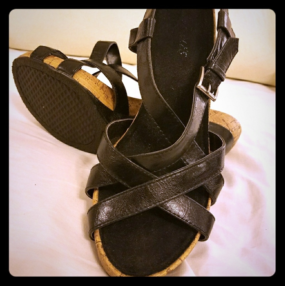 Black Wedges Shoes
