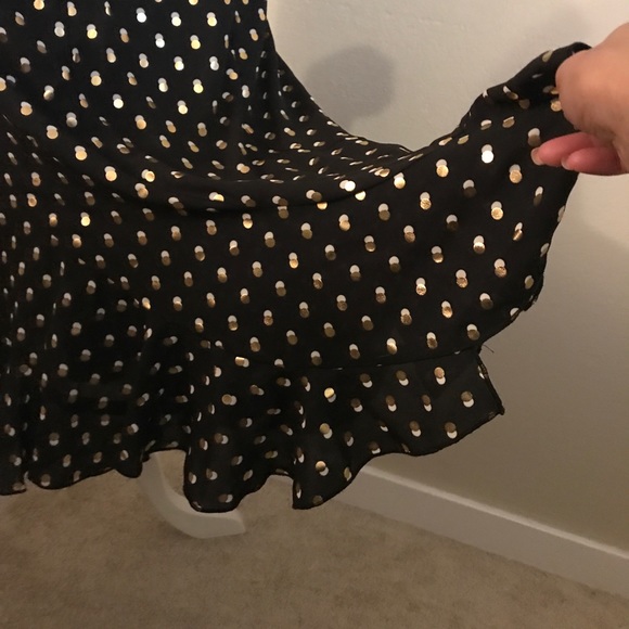 Pointy ruffle black gold & white skirt - Picture 4 of 6