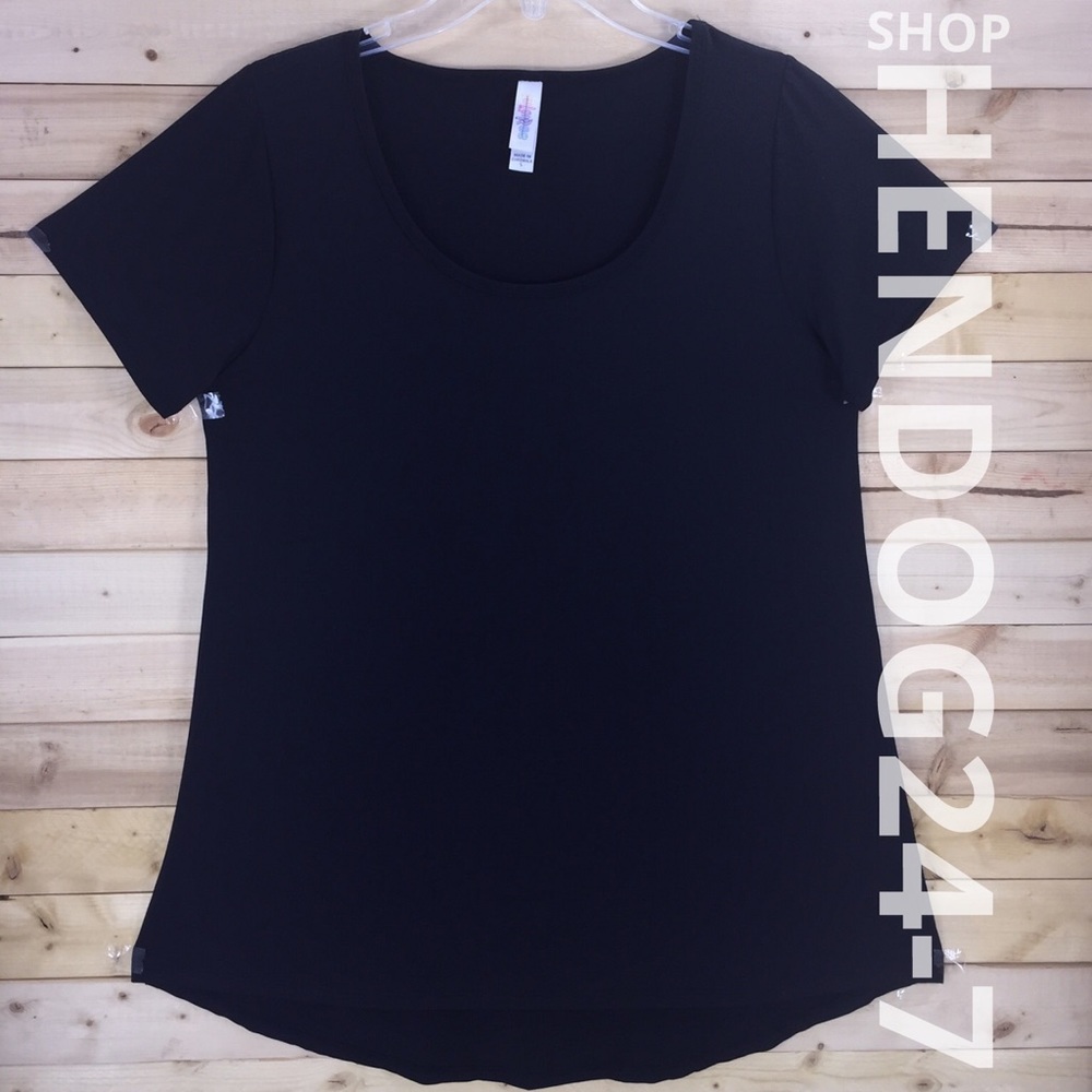 LULAROE CLASSIC T WOMEN'S SMOOTH STRETCH BLACK TEE - Picture 1 of 4