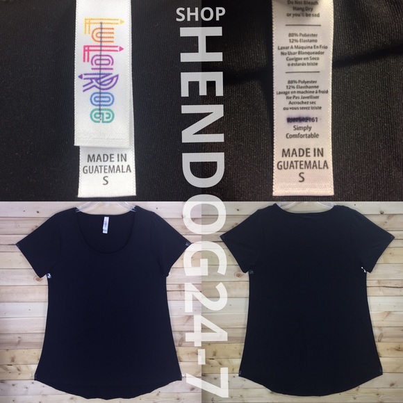 LULAROE CLASSIC T WOMEN'S SMOOTH STRETCH BLACK TEE - Picture 4 of 4