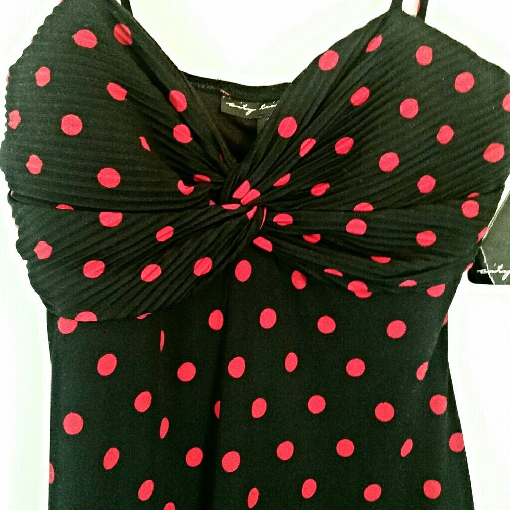 Bandeau Polka Dot Dress