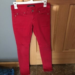 Bright red lovesick jeans, HOT TOPIC