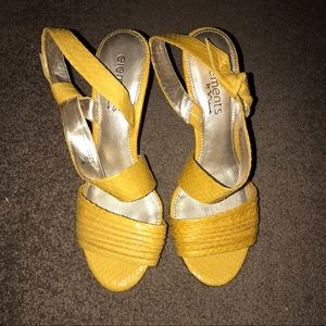 Yellow Sandal Heels: Elements by Nina