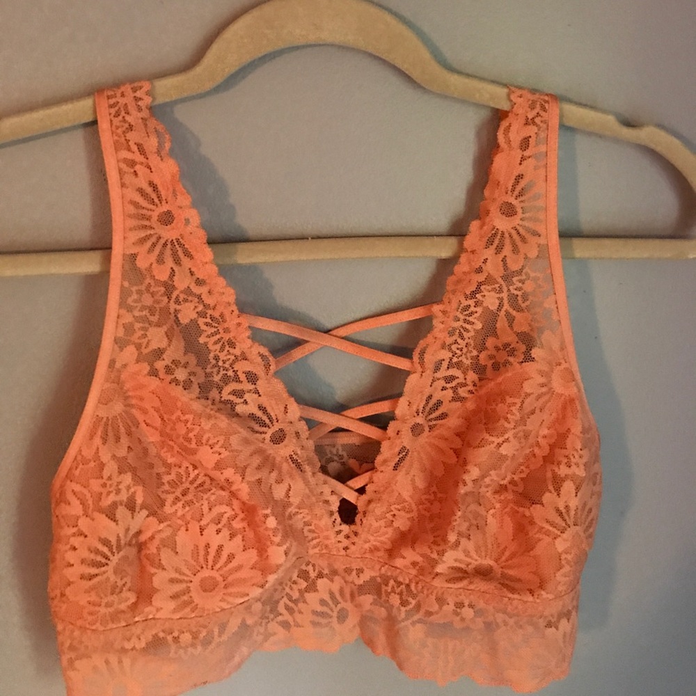 PINK 🍑 Victoria Secret Lace Cross Bralette.