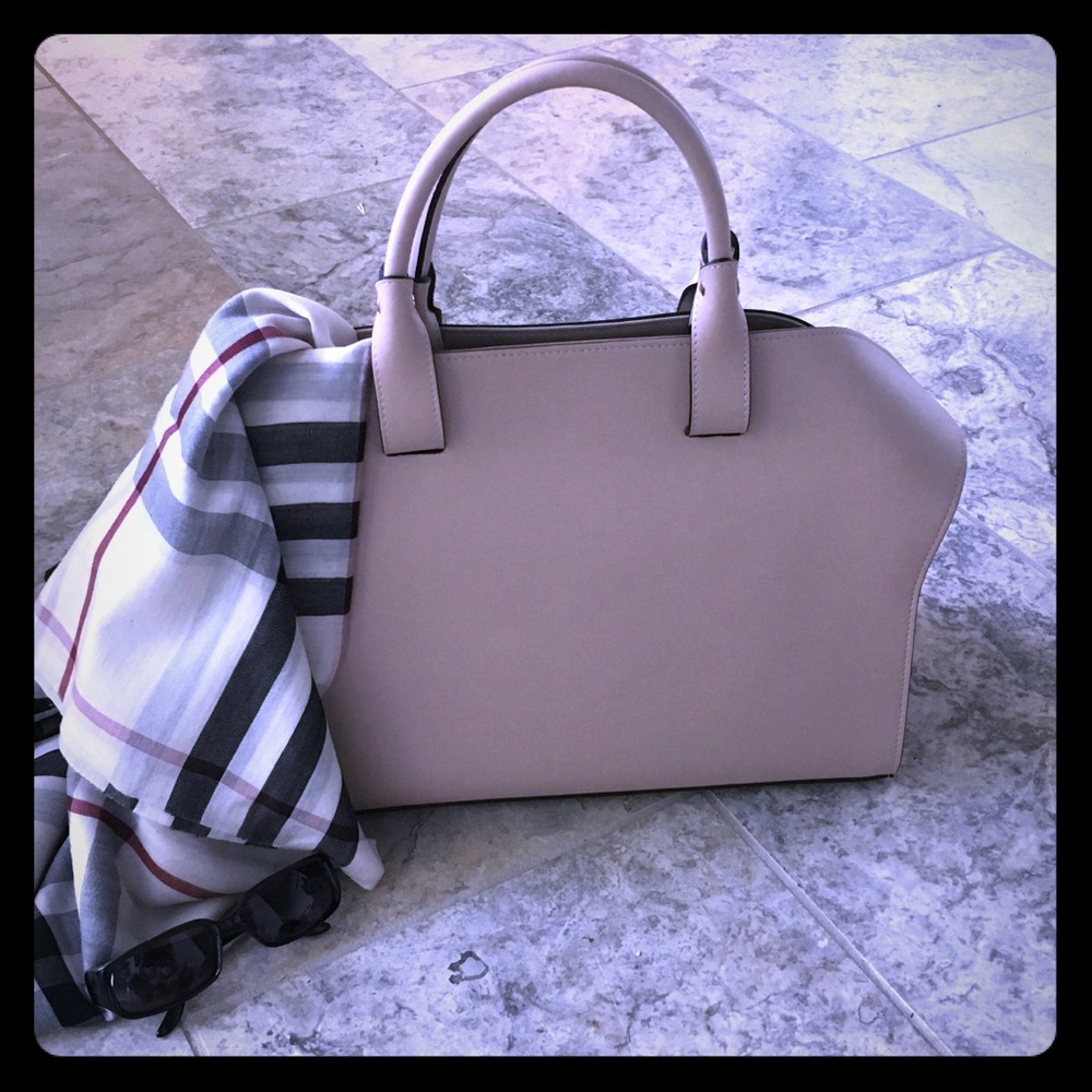 SOLD.  Vittoria Napoli large taupe handbag
