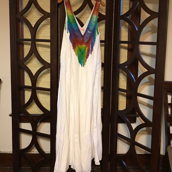Mara hoffman deep V rainbow fringe - Picture 4 of 4