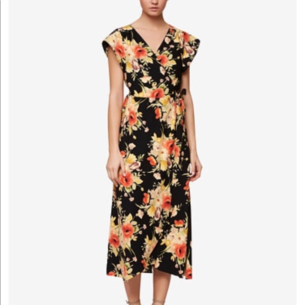 Yellow and Orange Floral Dress