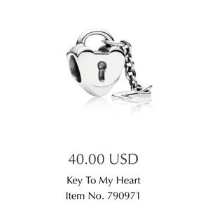 Authentic Pandora Key to My Heart Charm