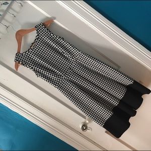 Calvin Klein Fit & Flair Houndstooth Dress
