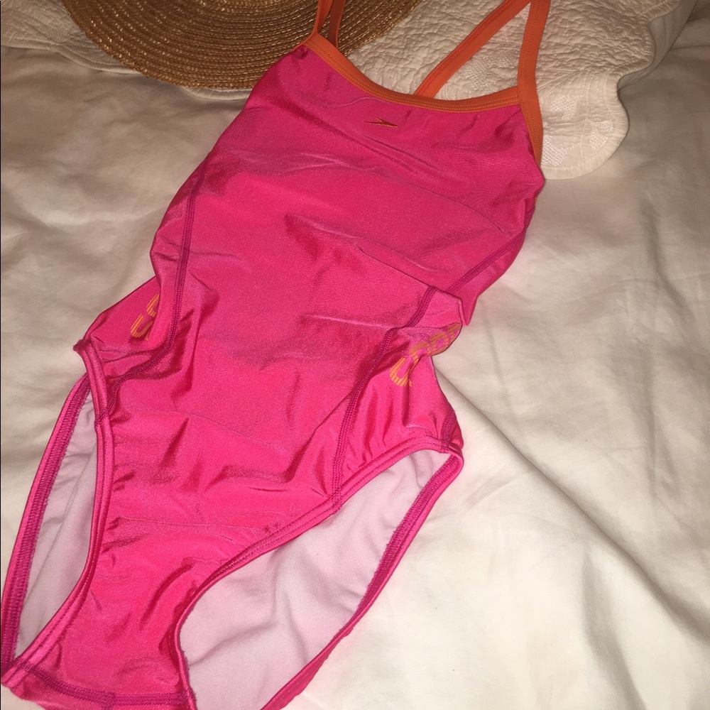 Speedo One Piece Pink with orange sz6