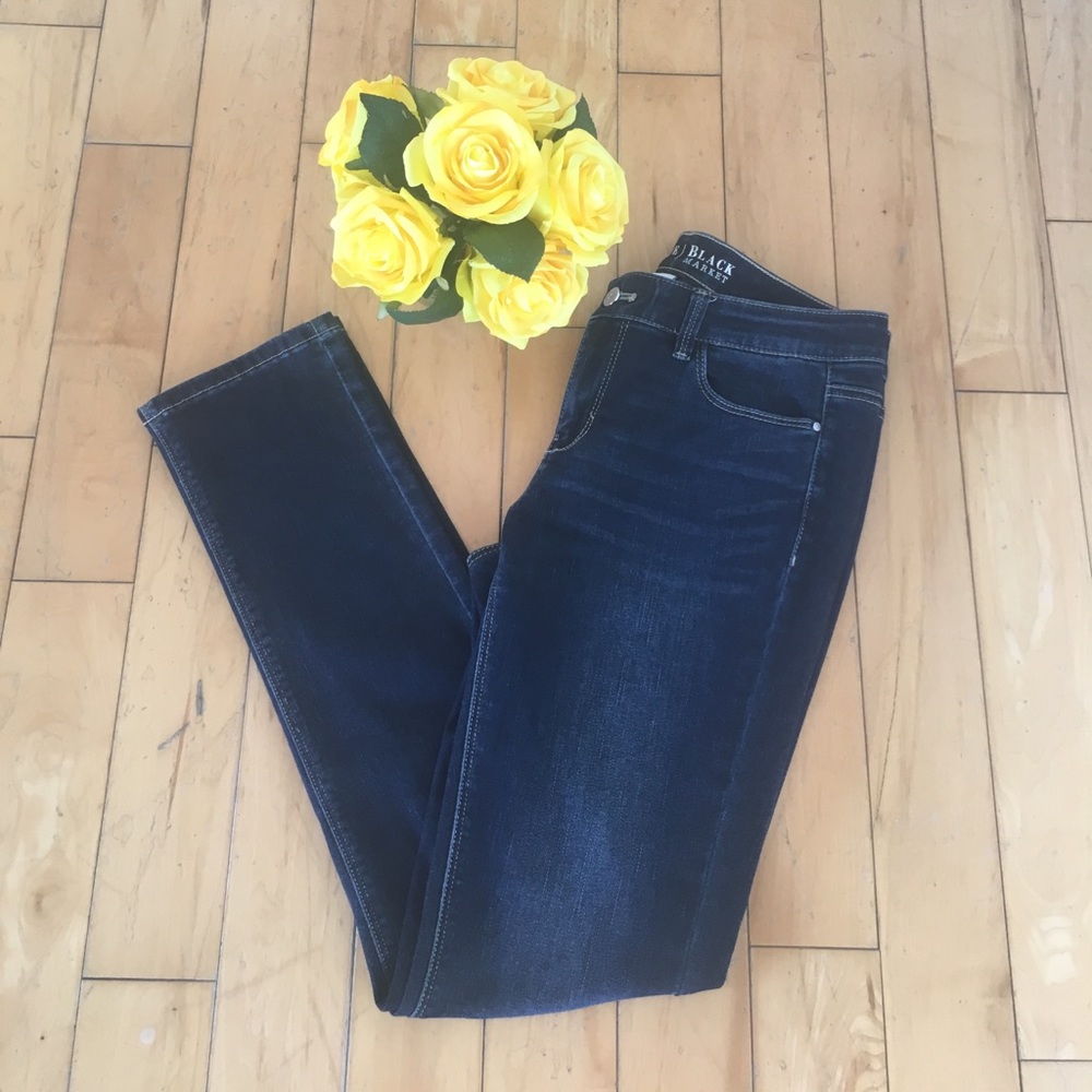 • whbm • dark wash • Stretch Jeans •
