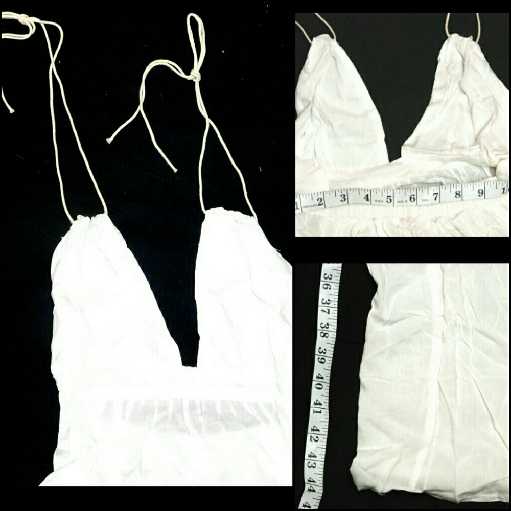 💥ONE LRG LEFT💥💝WHITE BOHO TIE BACK MAXI DRESS - Picture 6 of 8