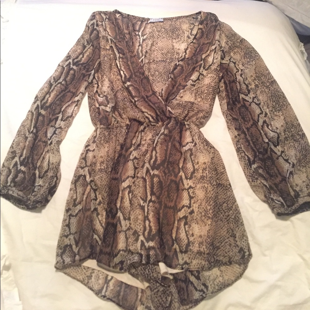 TOBI Snakeskin Romper
