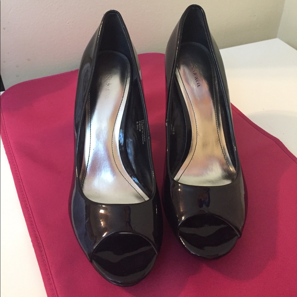 Style & Co. Patent Leather Peep Toe Pumps, Sz. 8.5