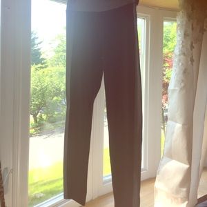 Black and gray tight leggings