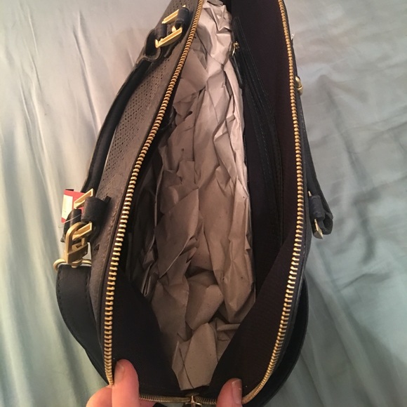 Versatile navy blue purse / satchel - Picture 3 of 4