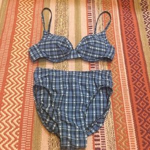 Vintage High Waist 2 piece Swim Suit Bikini