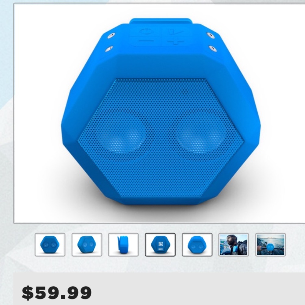 Bluetooth blue speaker