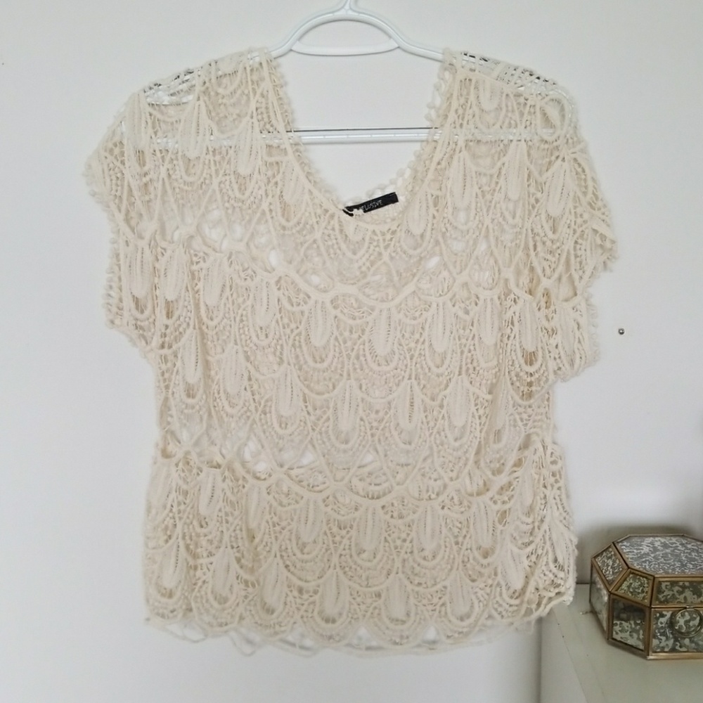 Crochet knit style top