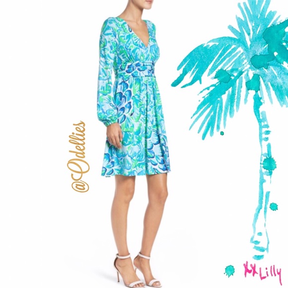 Lilly Pulitzer Fleur Dress Agate Green - Picture 3 of 8