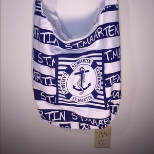 Nautical St Maarten Crossbody Tote 15" W x 15" H