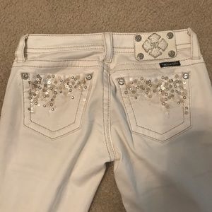 Miss Me white skinny jeans