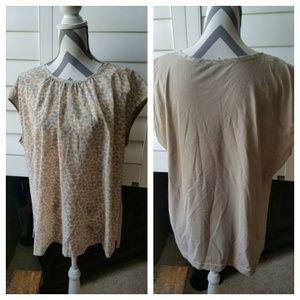 NWT Van Heusen Tan Animal Print Shell