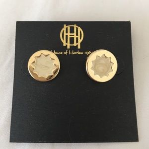 House of Harlow Sunburst earrings Mother of Pearl