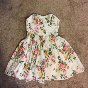 Jack Wills Strapless Floral Dress