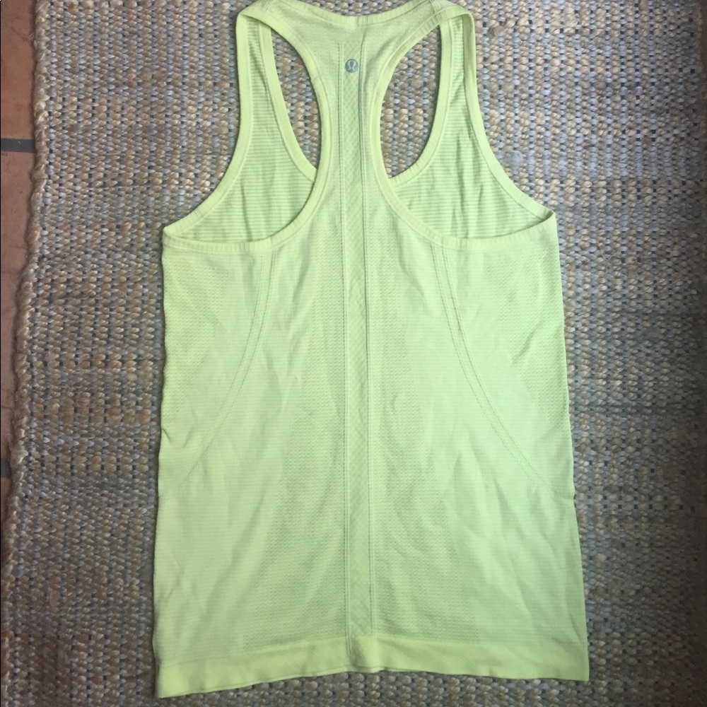 Yellow lululemon tank top