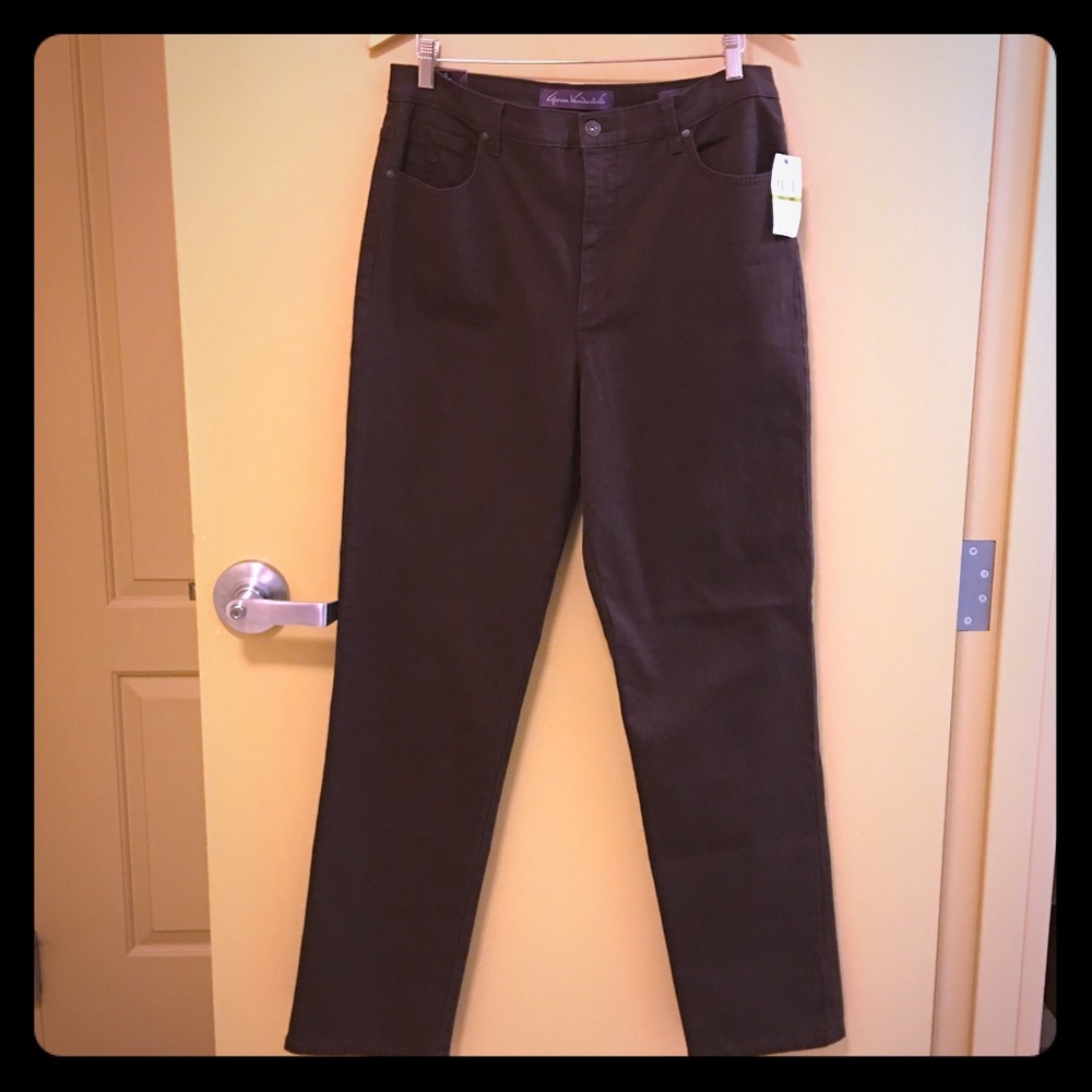 Gloria Vanderbilt Brown Amanda sz 14 Long NWT