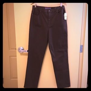 Gloria Vanderbilt Brown Amanda sz 14 Long NWT