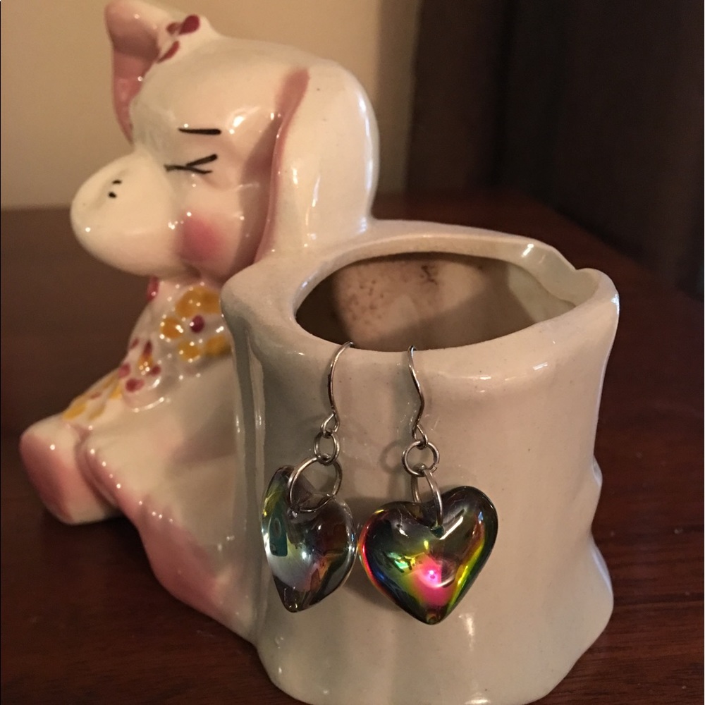 Fun multi colored Heart ❤️ earrings