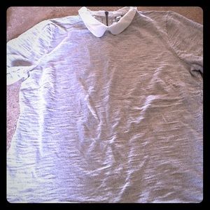 J Crew grey short sleeve shirt with collar