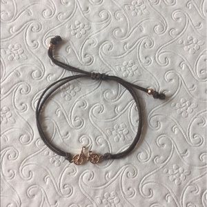 Fossil leather bicycle bracelet