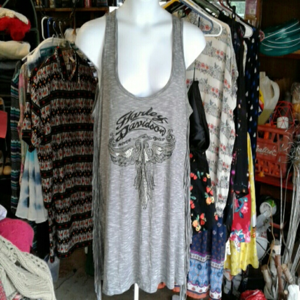 Harley Davidson fringed tee