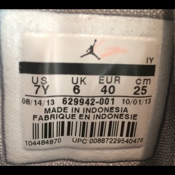 Nike Jordan flight black/Red youth 7Y - Picture 3 of 5