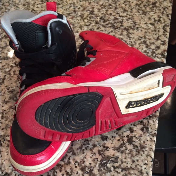 Nike Jordan flight black/Red youth 7Y - Picture 4 of 5