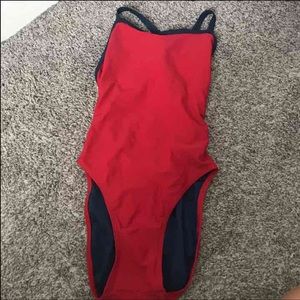 Red Spori One Piece SwimSuit