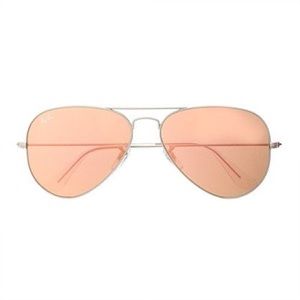 Ray-Ban Aviators Rose Gold with Silver Frame