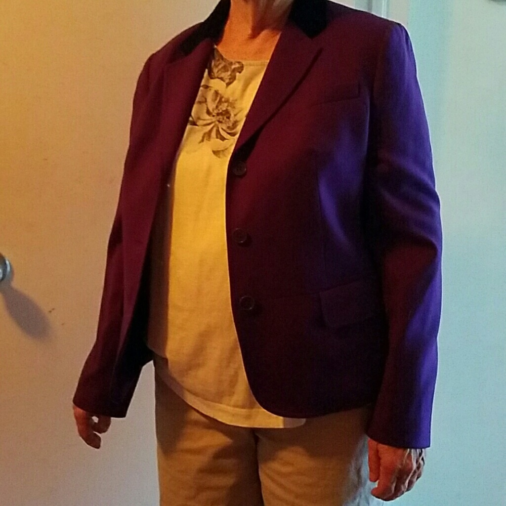 Purple wool jacket fully lined size 14petite