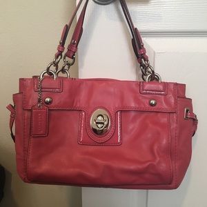 Authentic Coach Handbag - pink peyton