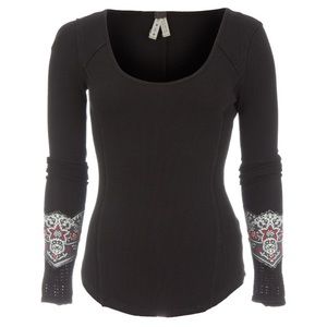 Free People bandana cuff thermal top