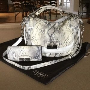 AUTHENTIC COACH PYTHON SNAKESKIN AND WALLET SET
