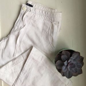 GAP white linen pants