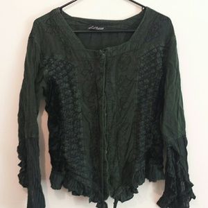 Indian forest green blouse