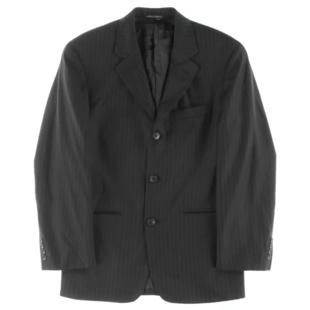 Alfani- Pinstripe Black Lined 3Button Blazer 36S